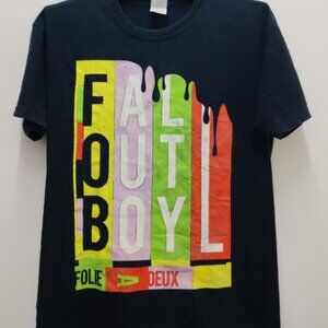 Fall Out Boy Folie A Deux Graphic Band T-Shirt Emo Pop Punk Tee